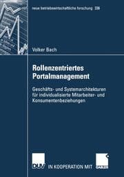 Cover von Rollenzentriertes Portalmanagement