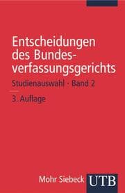 Cover von Entscheidungen des Bundesverfassungsgerichts