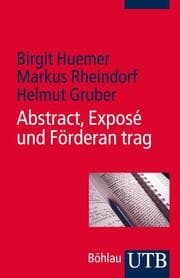 Cover von Abstract, Exposé und Förderantrag