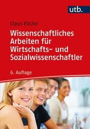 Cover von Wissenschaftliches Arbeiten für Wirtschafts- und Sozialwissenschaftler