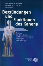 Cover von Begründungen und Funktionen des Kanons