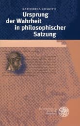 Cover von Ursprung der Wahrheit in philosophischer Satzung