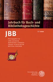 Cover von Jahrbuch für Buch- und Bibliotheksgeschichte 5/2020