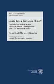 Cover von 'mein lieber deutscher Horaz'