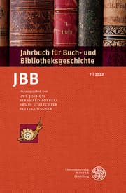 Cover von Jahrbuch für Buch- und Bibliotheksgeschichte 7/2022