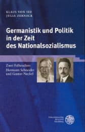 Cover von Germanistik und Politik in der Zeit des Nationalsozialismus