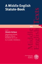 Cover von A Middle English Statute-Book
