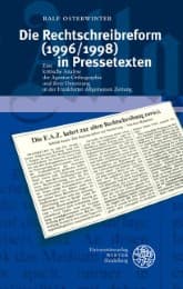 Cover von Die Rechtschreibreform (1996/1998) in Pressetexten
