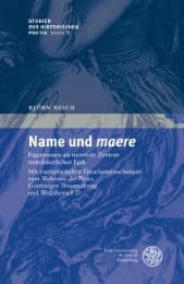 Cover von Name und 'maere'