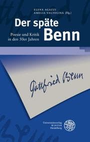Cover von Der späte Benn