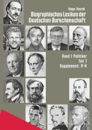 Cover von Biographisches Lexikon der Deutschen Burschenschaften 7, Ergänzungsband 1