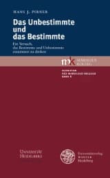 Cover von Das Unbestimmte und das Bestimmte