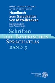 Cover von Handbuch zum Sprachatlas von Mittelfranken