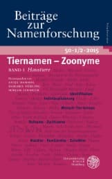 Cover von Beiträge zur Namenforschung 50, Heft 1/2,2015 Bd 1