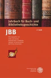 Cover von Jahrbuch für Buch- und Bibliotheksgeschichte 1/2016