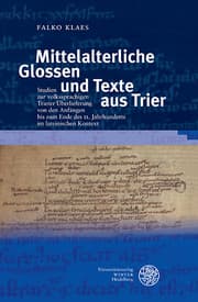 Cover von Mittelalterliche Glossen und Texte aus Trier