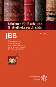 Cover von Jahrbuch für Buch- und Bibliotheksgeschichte 2/2017