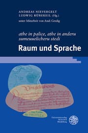 Cover von 'athe in palice, athe in anderu sumeuuelicheru stedi' - Raum und Sprache