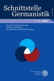 Cover von Schnittstelle Germanistik, Bd 1.1 (2021)