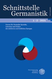 Cover von Schnittstelle Germanistik, Bd 1.2 (2021)