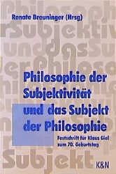 Cover von Philosophie der Subjektivität und das Subjekt der Philosophie