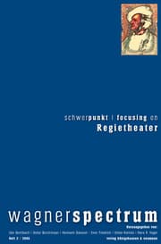 Cover von Schwerpunkt /Focusing on Regietheater