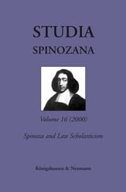 Cover von Studia Spinozana. An International & Interdisciplinary Series / Spinoza and Late Scholasticism