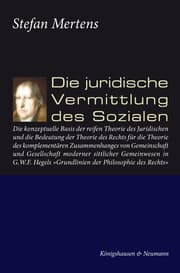 Cover von Die juridische Vermittlung des Sozialen