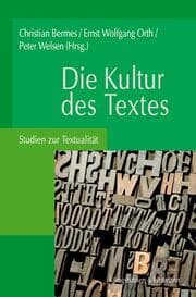 Cover von Die Kultur des Textes