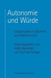 Cover von Autonomie und Würde