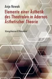 Cover von Elemente einer Ästhetik des Theatralen in Adornos Ästhetischer Theorie