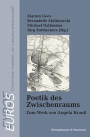 Cover von Poetik des Zwischenraums