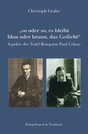 Cover von 'so oder so, es bleibt blau oder braun, das Gedicht'