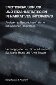Cover von Emotionsausdruck und Erzählstrategien in narrativen Interviews
