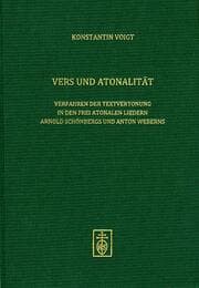 Cover von Vers und Atonalität