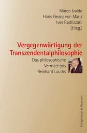 Cover von Vergegenwärtigung der Transzendentalphilosophie