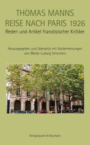 Cover von Thomas Manns Reise nach Paris 1926