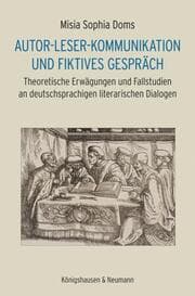 Cover von Autor-Leser-Kommunikation und fiktives Gespräch