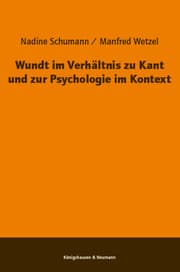 Cover von Wundt im Verhältnis zu Kant und zur Psychologie im Kontext