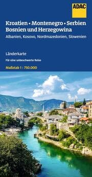 Cover von ADAC Länderkarte Kroatien, Montenegro, Serbien, Bosnien und Herzegowina 1:750.000