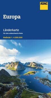 Cover von ADAC Länderkarte Europa 1:4,5 Mio.