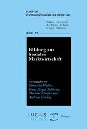 Cover von Bildung zur Sozialen Marktwirtschaft