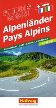 Cover von Hallwag Strassenkarte Alpenländer 1:750.000