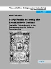 Cover von Bürgerliche Bildung für Frankfurter Juden?