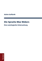 Cover von Die Sprache Max Webers