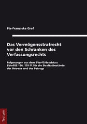 Cover von Das Vermögensstrafrecht vor den Schranken des Verfassungsrechts