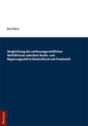 Cover von Vergleichung des verfassungsrechtlichen Verhältnisses zwischen Staats- und Regierungschef in Deutschland und Frankreich