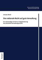 Cover von Das nationale Recht auf gute Verwaltung