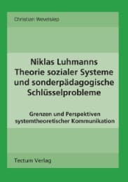 Cover von Niklas Luhmanns Theorie sozialer Systeme und sonderpädagogische Schlüsselprobleme