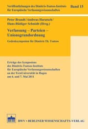 Cover von Verfassung - Parteien - Unionsgrundordnung